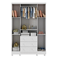 Guarda-Roupa Infantil 4 Portas em MDF Moveis Peroba Uli Branco Guarda-Roupa Infantil 4 Portas em MDF Moveis Peroba Uli Branco