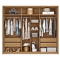 Guarda-Roupa Casal Com Espelho 6 Portas 4 Gavetas Apollo 2.7 Caemmun - Buriti/Fendi