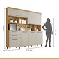 Kit Cozinha Compacta Nesher Nobreza 7 Portas 2 Gavetas 210cm – Carvalho/Greige Kit Cozinha Compacta Nesher Nobreza 7 Portas 2 Gavetas 210cm – Carvalho/Greige