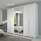 Guarda-Roupa Casal com Espelho 6 Portas em MDF Panan Móveis Guarapari Branco Guarda-Roupa Casal com Espelho 6 Portas em MDF Panan Móveis Guarapari Branco
