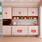 Cozinha Esplendida 3 Módulos 100% MDF Cinamomo/Off White - MGM Móveis
