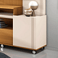 Estante Home TV 50 Polegadas HB Móveis Timber Com Rodízios Cinamomo/Off White Estante Home TV 50 Polegadas HB Móveis Timber Com Rodízios Cinamomo/Off White