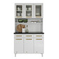 Kit Cozinha Telasul Diamante New 3 Gavetas 3 Portas com Vidro Branco 818210-01 Kit Cozinha Telasul Diamante New 3 Gavetas 3 Portas com Vidro Branco 818210-01