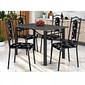 Mesa com 4 Cadeiras Tubular Tampo Granito 115x75 Bahia Preto Martelado - Serra Tubos