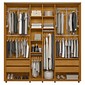 Guarda-Roupa Casal Monet 2 Portas de Correr e 4 Gavetas 100% MDF Madetec - Cinamomo/Off White