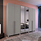 Guarda-roupa Casal Diamante 6 Portas 6 Gavetas 242cm Bom Pastor - Bege-acinzentado
