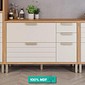Balcão de Cozinha 100% MDF com Tampo Eloise 1pt 4gav 120cm MGM Freijo/Off white