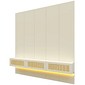 Home Painel Realce Native 2.20m  2 Portas Com Led 100% MDF Até 84 Polegadas Gelius - Off White