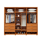 Guarda Roupa 6 Portas Modernita Reflecta com LED Duplex Casal Bom Pastor - Nogal/Bege-acinzentado