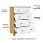Cômoda para Quarto Infantil em MDF 4 Gavetas Peroba Junior Branco/Amendoa Cômoda para Quarto Infantil em MDF 4 Gavetas Peroba Junior Branco/Amendoa