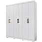 Guarda-Roupa Casal Em MDF 6 Portas Panan Milena Branco Guarda-Roupa Casal Em MDF 6 Portas Panan Milena Branco