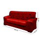 Conjunto de Sofá 2x3 Lugares Caribe Vermelho Capitonê Masterflex