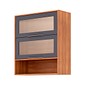 Armário Aéreo Esplendida Cristal 80 2 Portas 100% MDF MGM Móveis - Cina/Tit