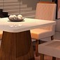 Conjunto Mesa Malta 100x100 com 04 cadeiras, Amendoa com Off White - Bom Pastor Conjunto Mesa Malta 100x100 com 04 cadeiras, Amendoa com Off White - Bom Pastor