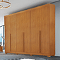 Guarda Roupa Casal Master 270 6 Portas, 100% MDF cor Nature - Bianchi Guarda Roupa Casal Master 270 6 Portas, 100% MDF cor Nature - Bianchi