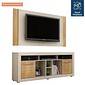 Rack com Painel para Tv até 46 Polegadas Firenze Off White/Cinamomo - Valdemóveis  Rack com Painel para Tv até 46 Polegadas Firenze Off White/Cinamomo - Valdemóveis