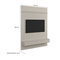 Painel Frisado Oslo 1.9 em MDF para TV até 75 Polegadas com Bancada Bali Off White - Lukaliam Móveis Painel Frisado Oslo 1.9 em MDF para TV até 75 Polegadas com Bancada Bali Off White - Lukaliam Móveis