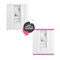 Guarda-roupa Solteiro NT6055 com Espelho 4 Portas 138,5cm Notável - Branco Fosco - Br/Rsfle