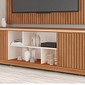 Rack com Painel para TV Até 75 Polegadas Simetria 2 Portas Frisado Freijo/Off White - Caemmun