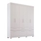 Guarda-Roupa Casal em MDF 6 Portas Panan Porto Branco Guarda-Roupa Casal em MDF 6 Portas Panan Porto Branco