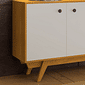 Buffet Aparador 3 Portas Harmonia Cinamomo/Off White - JCM Buffet Aparador 3 Portas Harmonia Cinamomo/Off White - JCM