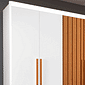 Guarda Roupa Casal Divine Plus 06 portas 100% MDF Branco/Naturalle Ripado - Bom Pastor Guarda Roupa Casal Divine Plus 06 portas 100% MDF Branco/Naturalle Ripado - Bom Pastor