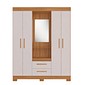 Guarda-roupa Solteiro NT6055 com Espelho 4 Portas Notável - Fre/Ofwh