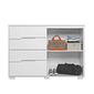 Cômoda com Sapateira Texas 4 Gavetas e 2 Portas Branco - Moval Cômoda com Sapateira Texas 4 Gavetas e 2 Portas Branco - Moval
