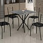 Conjunto de Mesa Teixeira Rio com 4 Cadeiras Base Ipanema Prata Granito 70x70  Conjunto de Mesa Teixeira Rio com 4 Cadeiras Base Ipanema Prata Granito 70x70