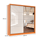 Guarda-Roupa 2 Portas de Correr 4 Gavetas Robel Studio 100% MDF Cinamomo/Off White Guarda-Roupa 2 Portas de Correr 4 Gavetas Robel Studio 100% MDF Cinamomo/Off White