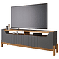 Rack para Sala TV até 65 Polegadas Moema em MDF Grafite/ Nature - Permobili  Rack para Sala TV até 65 Polegadas Moema em MDF Grafite/ Nature - Permobili
