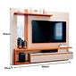 Painel Para TV 60 Polegadas em MDF Treviso Off White/Cinamomo - Permobili Painel Para TV 60 Polegadas em MDF Treviso Off White/Cinamomo - Permobili
