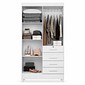 Guarda-roupa Solteiro Sobral 4 Portas 4 Gavetas com Chave Moval - Branco