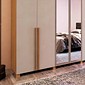 Guarda-roupa Casal 6 Portas 6 Gavetas com Espelho Diamante Bom Pastor - Nog/Beg