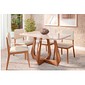 Conjunto de Mesa de Jantar em Madeira Maciça Cimol Bromélia 130cm com 4 Cadeiras Amarilis - Madeira/Off White Conjunto de Mesa de Jantar em Madeira Maciça Cimol Bromélia 130cm com 4 Cadeiras Amarilis - Madeira/Off White