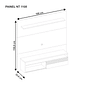 Painel NT1100 160 cm para TV até 65″ Notável Móveis Off White/Freijó Trend Painel NT1100 160 cm para TV até 65″ Notável Móveis Off White/Freijó Trend