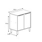 Balcão Esplendida 80 2 Portas 100% MDF MGM Móveis - Cinamomo/Of White