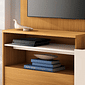 Estante Home TV 50 Polegadas HB Móveis Timber Com Rodízios Cinamomo/Off White Estante Home TV 50 Polegadas HB Móveis Timber Com Rodízios Cinamomo/Off White