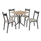 Conjunto Mesa com 4 Cadeiras para Cozinha 68cm Preto/Carvalho - Ciplafe Conjunto Mesa com 4 Cadeiras para Cozinha 68cm Preto/Carvalho - Ciplafe