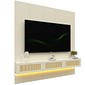 Home Painel Realce Native 2.20m  2 Portas Com Led 100% MDF Até 84 Polegadas Gelius - Off White