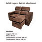 Sofá Retrátil e Reclinável Inovaflex Smart Milenium 2 Lugares Marrom