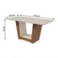 Mesa de Jantar com 6 Cadeiras Apogeu Tampo de Vidro/MDF 170x90 Amendo/Off White- Móveis Lopas Mesa de Jantar com 6 Cadeiras Apogeu Tampo de Vidro/MDF 170x90 Amendo/Off White- Móveis Lopas