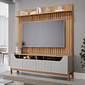Rack Moema com Painel 1.8 Trend Ripado para TV 70 Polegadas em MDF Permóbili - Nature/Off White