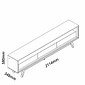 Rack Com LED Requinte Comprimento 212cm Naturale Off White Gelius