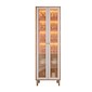 Cristaleira Reflecta Esplendida 100% MDF com LED 2 Portas 70cm MGM - Cinamomo/ Of White