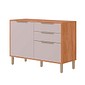 Cozinha Esplêndida Cristal 3 Módulos 100% MDF MGM Móveis - Cinamomo/Of White