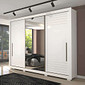 Guarda-Roupa Casal Com Espelho 3 Portas de Correr em MDF Panan Móveis Vitória Branco Guarda-Roupa Casal Com Espelho 3 Portas de Correr em MDF Panan Móveis Vitória Branco