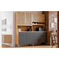 Armário de Cozinha Kit Ronipa MDF Concord 8 Portas 2 Gavetas Amêndoa/Chumbo