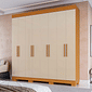 Guarda-Roupa Casal 100% MDF 8 Portas ACP Móveis Hanna Cinamomo/Off White Guarda-Roupa Casal 100% MDF 8 Portas ACP Móveis Hanna Cinamomo/Off White