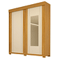 Guarda-Roupa com Espelho Heloisa Prime em MDF 2 Portas Cinamomo/Off White - Acp Móveis Guarda-Roupa com Espelho Heloisa Prime em MDF 2 Portas Cinamomo/Off White - Acp Móveis